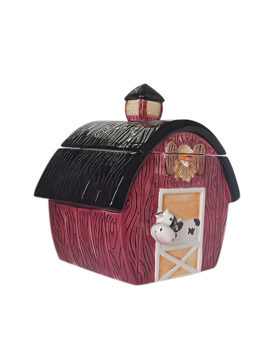 Etoile Borcan pentru Biscuiți Ceramică Roșie 1buc Etoile Borcan pentru Biscuiți Ceramică Roșie 1buc