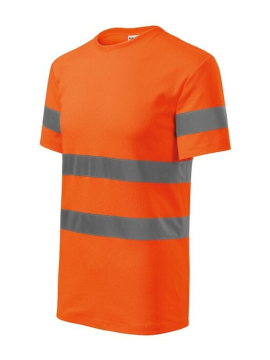 Rimeck Bărbătesc Tricou Promotional Mânecă Scurtă Fluorescent Orange