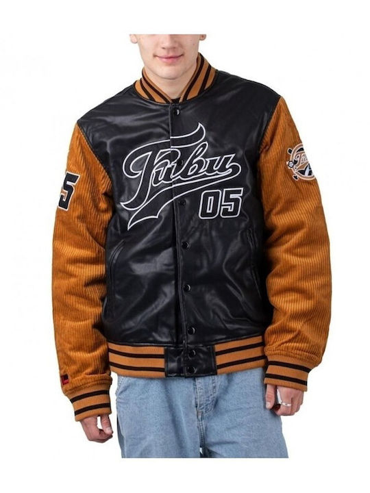 Fubu Men's Winter Bomber Jacket Brown