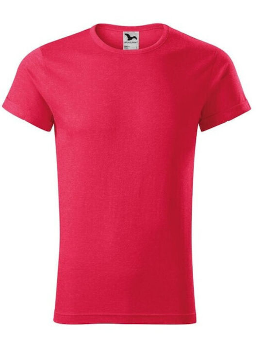Malfini Ανδρικό Διαφημιστικό T-shirt Κοντομάνικο Red Melange