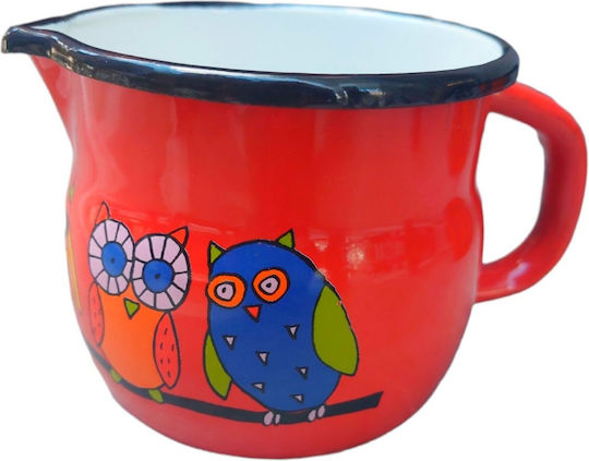 Γαλατιέρα Σερβιρίσματος Εμαγιέ σε Κόκκινο Χρώμα