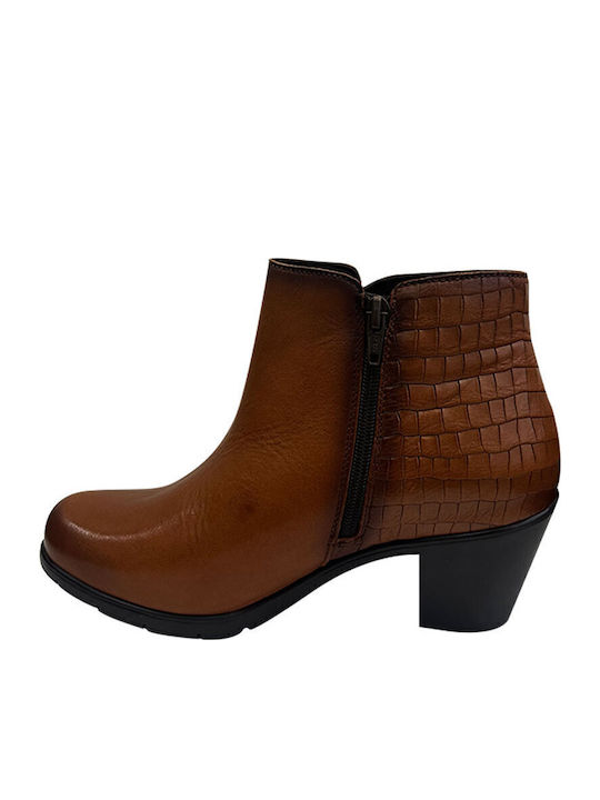 Ghete dama de piele Culoare Full Face Tabac maro