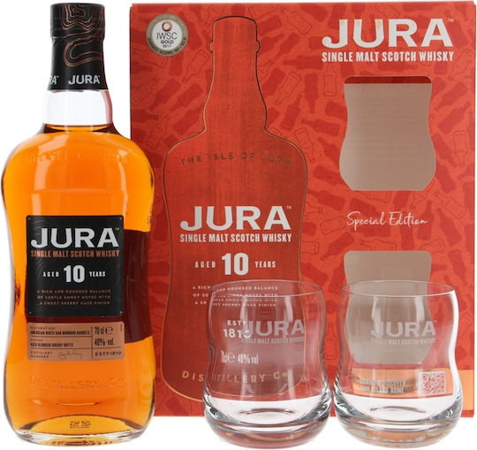 Jura Композиция с Чаши 10yo Whisky с 2 чаши 700мл 0220840