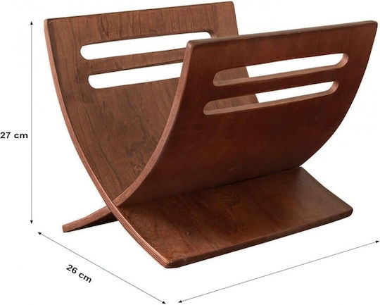 Etoile Wooden Brown Magazine Rack 27x30x26cm MB-2787A