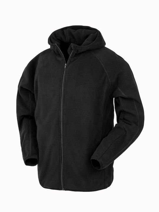 Ανδρική μπλούζα μακρυμάνικη Recycled Microfleece Result R906X Black