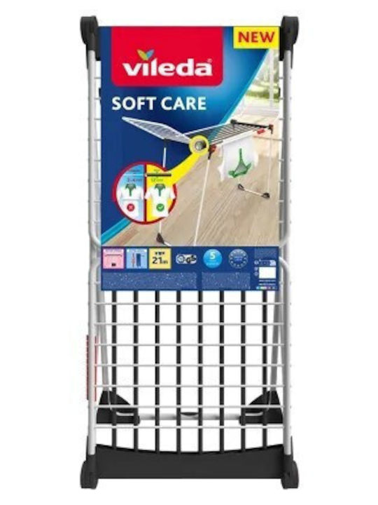 Vileda Soft Care Πτυσσόμενη Απλώστρα Δαπέδου από Αλουμίνιο με Μήκος Απλώματος 20m