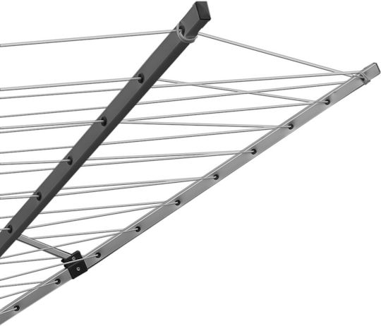 Promis Capri SU200 Folding Floor Clothes Drying Rack for Garden Metallic with 50m Hanging Length