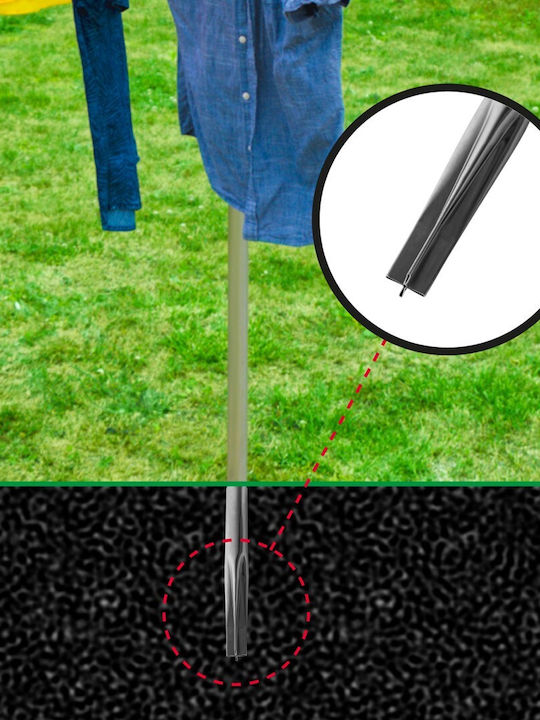 Promis Capri SU200 Floor Clothes Drying Rack Made of Metal for Garden 23cm