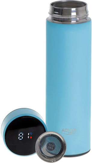Adler Μπουκάλι Θερμός Ανοξείδωτο 470ml Μπλε