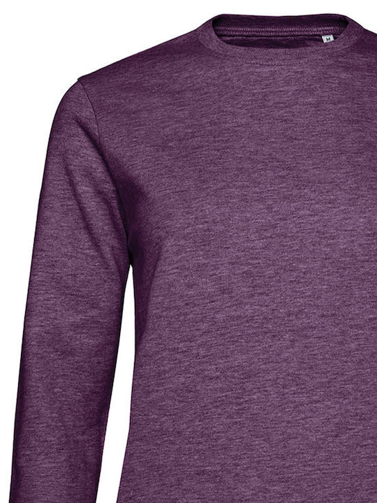 B&C Set In Women's Long Sleeve Promotional Sweatshirt Heather Purple