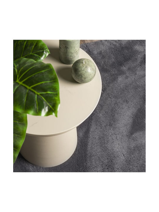 vidaXL Huarte Rutschfest Teppich Rechteckig Synthetisch,Polyester/Cotton/Leather Charcoal
