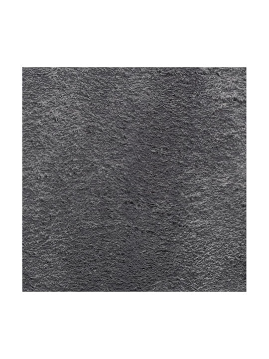vidaXL Huarte Rutschfest Teppich Rechteckig Synthetisch,Polyester/Cotton/Leather Charcoal