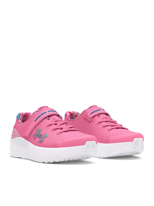 Surge 4 Kids Sports Shoes Running with Hoop & Loop Closure Sunset Pink / Pink / Metallic Silver
