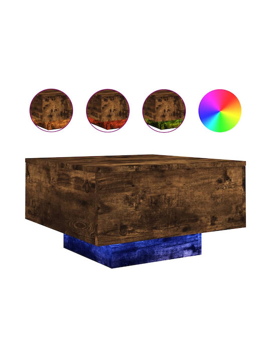 Square Side Table Wooden Smoky Oak M55xW55xH31cm