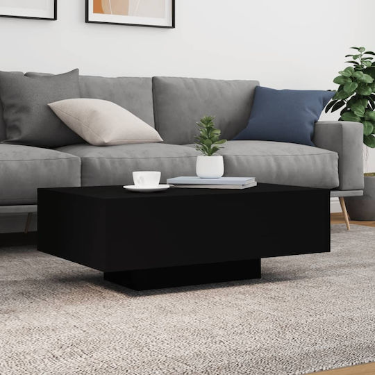 Masa De Cafea Centrală Din Lemn Neagră L85xL55xÎ31cm