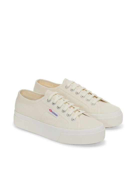 Superga 2740 Femei Flatforms Sneakers Bej