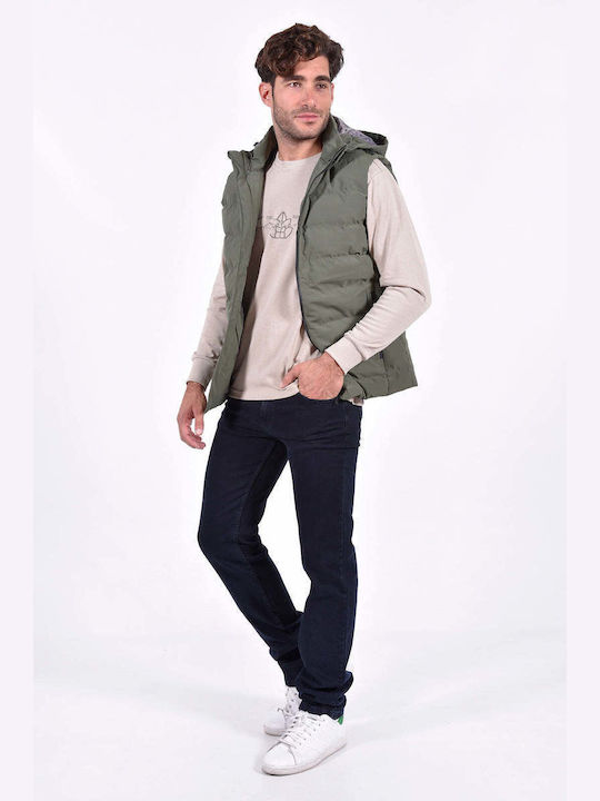 NYT Men's Sleeveless Jacket Color olive green