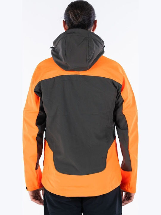 Χειμωνιάτικο Μπουφάν Softshell Αδιάβροχο και Αντιανεμικό Orange Khaki