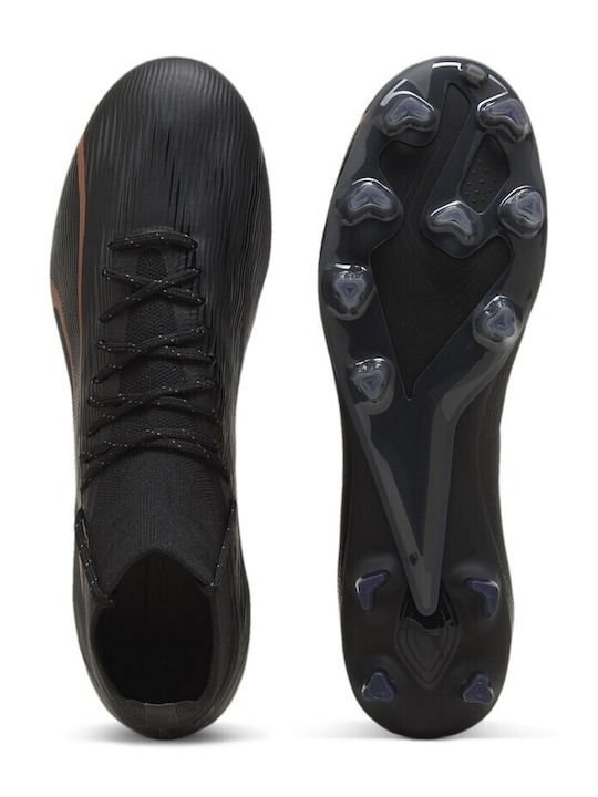 Puma Ultra Pro FG/AG Înalt Pantofi de Fotbal cu crampoane Negre