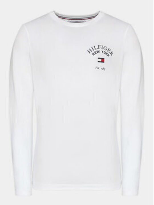 Tommy Hilfiger Arch Bluza Bărbătească cu Mânecă Lungă White