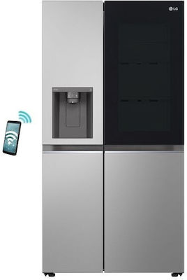 LG Ψυγείο Ντουλάπα Total NoFrost Υ179xΠ91.3xΒ73.5εκ. Inox