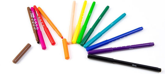 Colorino Μαρκαδόροι Ζωγραφικής 1mm Λεπτοί Σετ 12 χρώματα