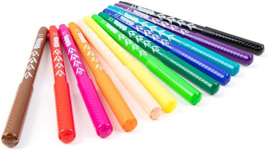 Colorino Μαρκαδόροι Ζωγραφικής 1mm Λεπτοί Σετ 12 χρώματα