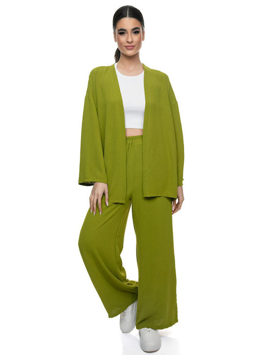 RichgirlBoudoir Γυναικείο Ζωηρό Πράσινο Σετ με Παντελόνι