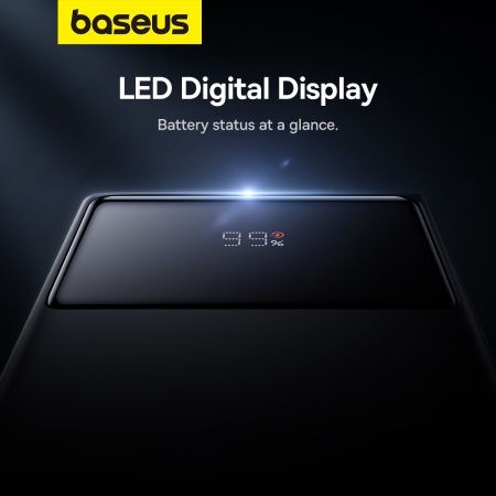Baseus Star-Lord Power Bank 30000mAh 30W с 2 USB-A порта и USB-C порт Черен