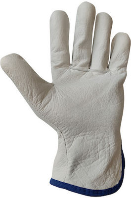 Juba Gloves for Work Driver White Leather 1pcs