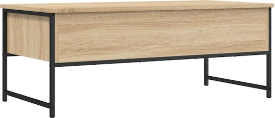 Rectangular Central Wooden Coffee Table with Drawers Sonoma Oak M101xW49xH39.5cm
