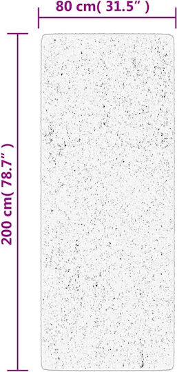 vidaXL Huarte Rutschfest Teppich Rechteckig Synthetisch,Polyester/Cotton/Leather Grün