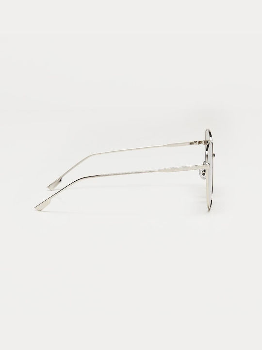 Cosselie Alice Unisex Sunglasses with Silver Metal Frame and Gray Polarized Lens 1802202534