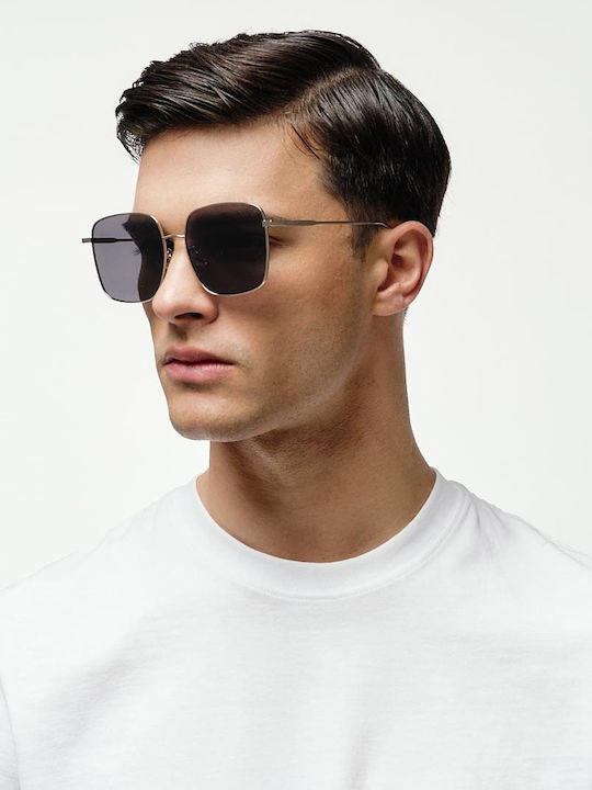 Cosselie Alice Unisex Sunglasses with Silver Metal Frame and Gray Polarized Lens 1802202534