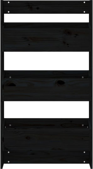 vidaXL Ζαρντινιέρα Ξύλινη Μαύρη 60x18.5x110εκ.