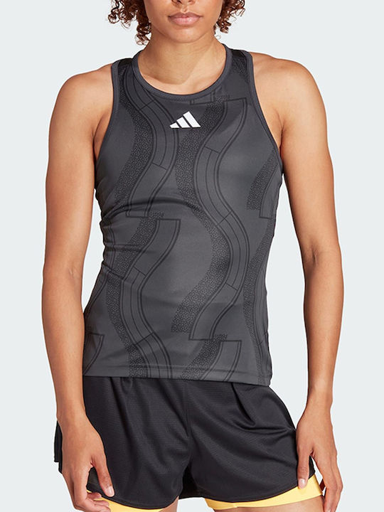 Adidas Damen Sportliche Bluse Ärmellos mit Transparenz Bunt