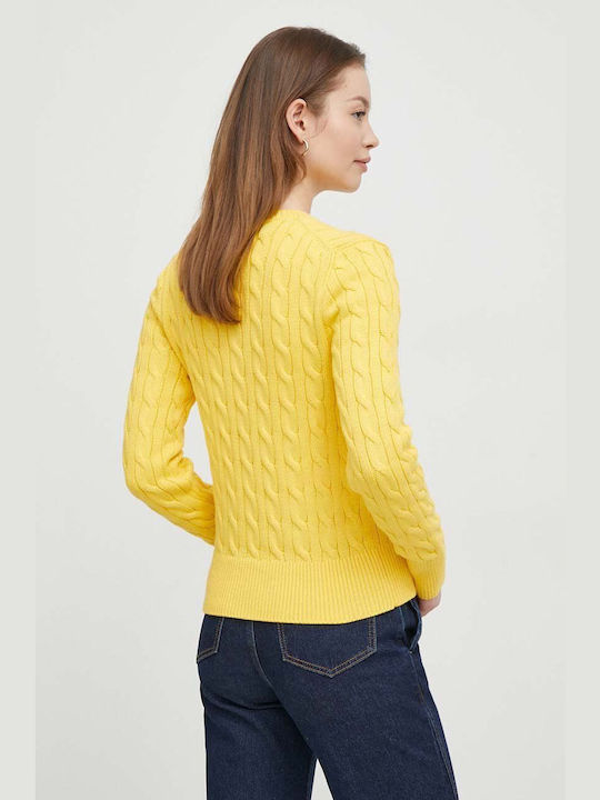 Ralph Lauren Γυναικεία Ζακέτα σε Κίτρινο Χρώμα