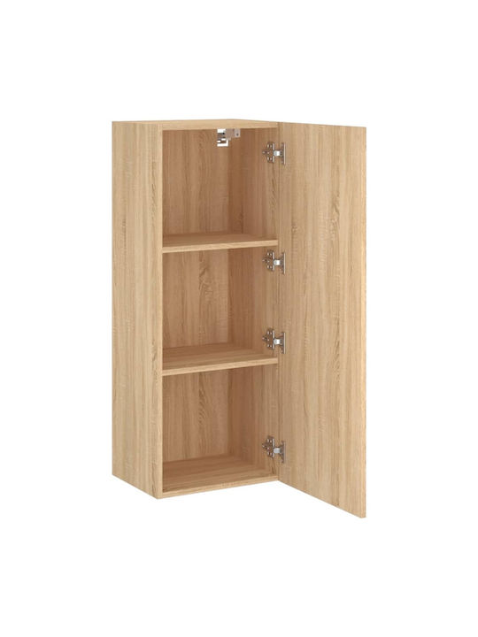 Wall-Mounted Living Room Cabinet made of Particle Board Sonoma Oak 40.5x30x102cm