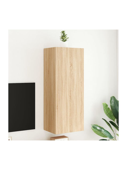 Wall-Mounted Living Room Cabinet made of Particle Board Sonoma Oak 40.5x30x102cm
