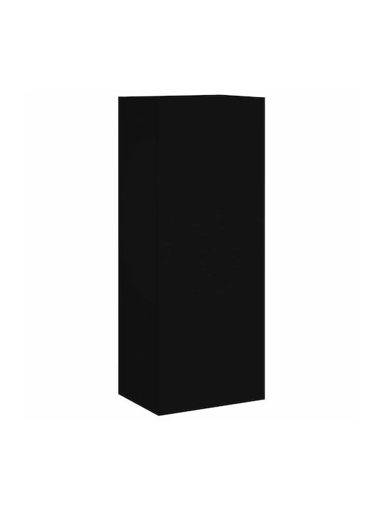 Cabinet Wall Black Velvet-Black Metal 40.5x30x102cm