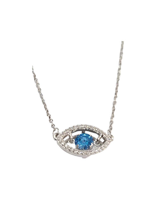 Prince Silvero Necklace Eye from Silver with Zircon