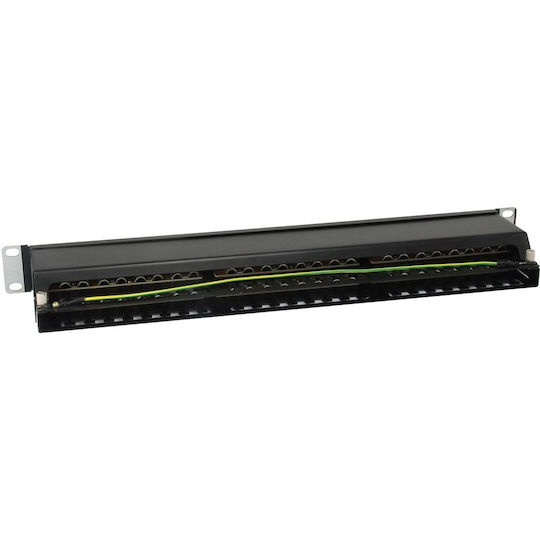 Equip Patch Panel για Rack 1U 19" cat6 Μαύρο