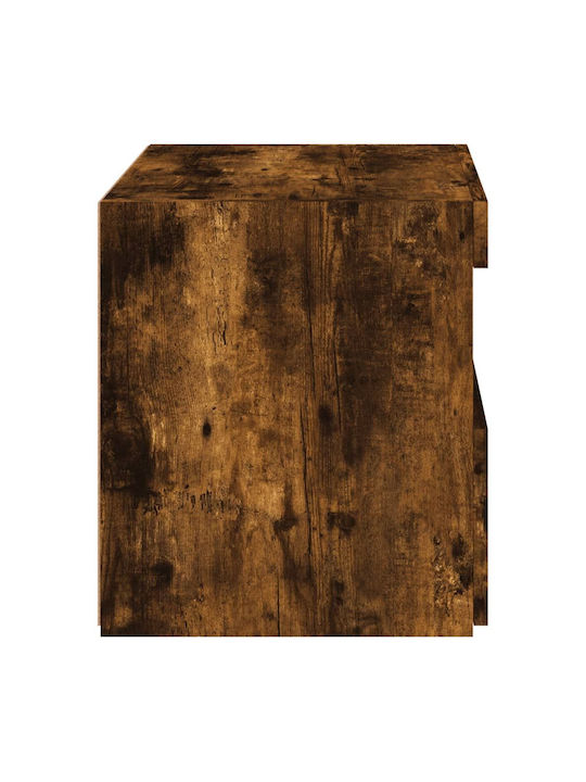 Κομοδίνο Ξύλινο Καπνιστή Δρυς 50x40x45cm