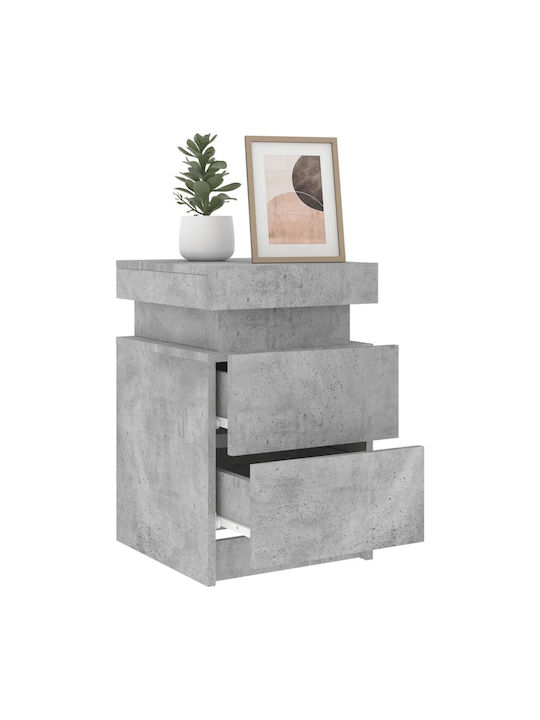 Nachttische Grey Concrete 2Stück 35x39x55cm