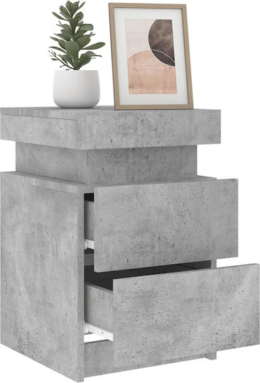 Nachttische Grey Concrete 2Stück 35x39x55cm
