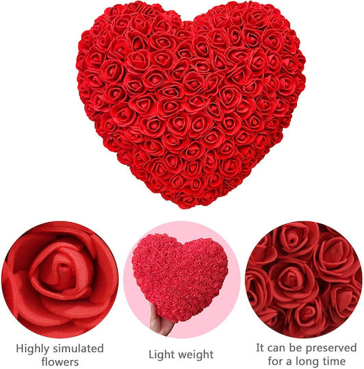 Heart of Artificial Roses Red 25cm Mohicans Black Line