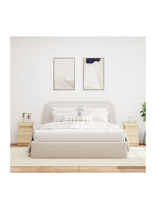 Noptiere Stejar Sonoma 2buc 35x39x55cm