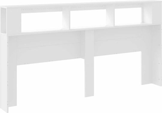 vidaXL Tăblie De Pat Din Lemn Albă 200x103.5cm
