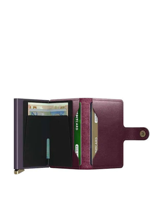 Premium Miniwallet Portofel de damă Clasice Burgundy