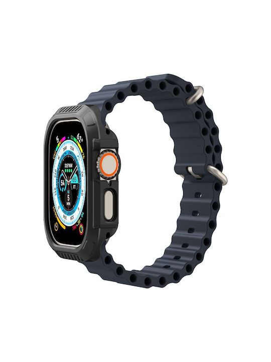 Spigen Lock Fit Θήκη Σιλικόνης σε Μαύρο χρώμα για Apple Watch Ultra 2/Ultra 49mm Acs06208